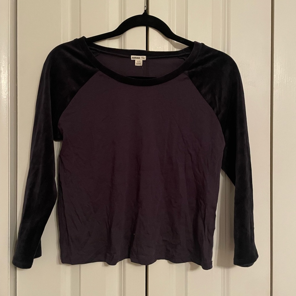 Navy Velvet Garage Long Sleeve